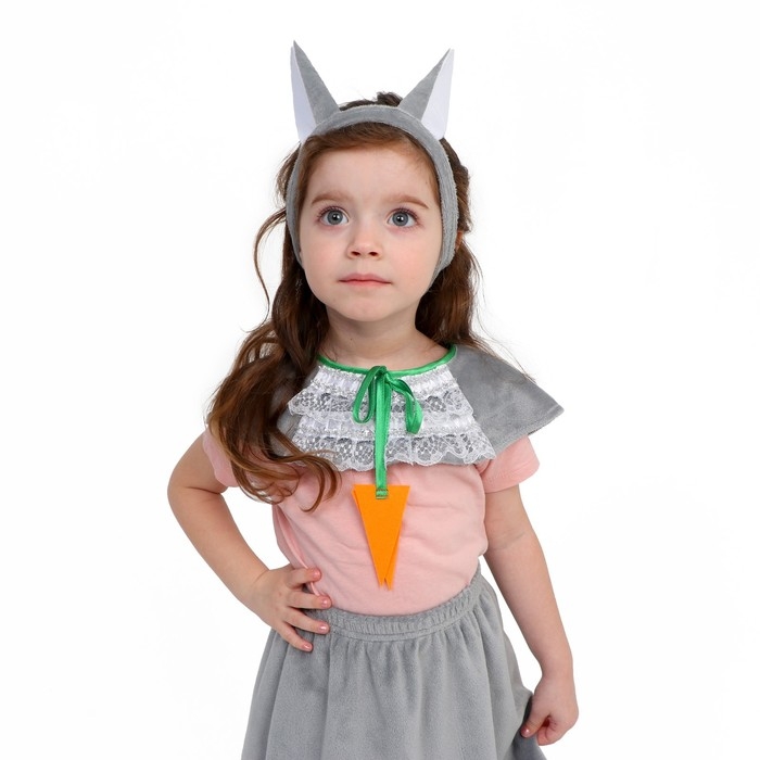 Карнавальный набор «Зая серая», плюш, рост 98-128 см Карнавальный набор «Зая серая», плюш, рост 98-128 см