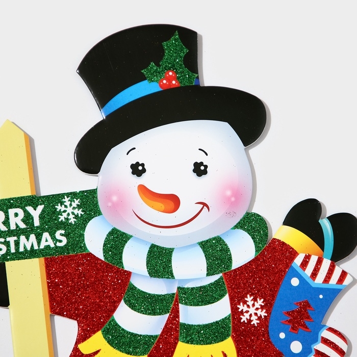 Декоративное украшение (подставка) Декоративное украшение (подставка) "Снеговик" 32х28 см