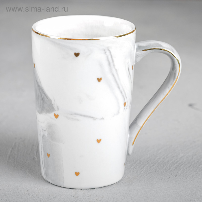 Кружка керамическая «Счастье», 350 мл, цвет серый Кружка керамическая «Счастье», 350 мл, цвет серый