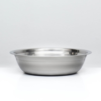 Миска металлическая эконом, 1,5 л, 25 х 6 см