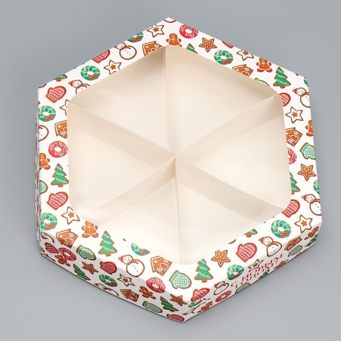 Коробка складная &laquo;С Новым годом!&raquo;, печенье, 23 х 23 х 4 см, Новый год