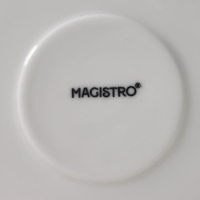 Набор чайный фарфоровый Magistro Mien, 4 предмета: 2 чашки 200 мл, 2 блюдца d=16 см, цвет белый