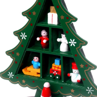 Новогодний сувенир &laquo;Ёлка с ячейками под подарки&raquo;, 14,5 &times; 19,5 см, зелёная