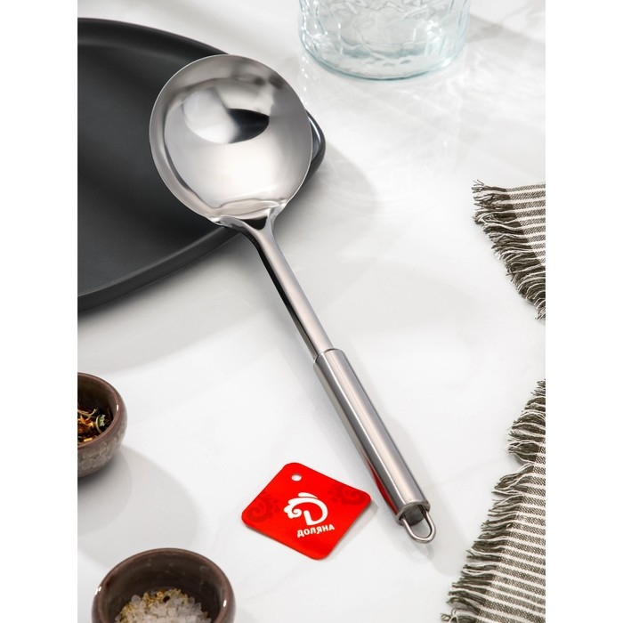 Половник из нержавеющей стали Доляна &laquo;Металлик&raquo;, 150 мл, h=31 см, цвет серебряный