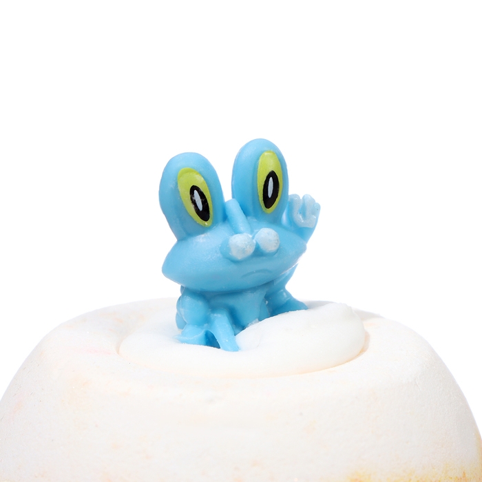 Бомбочка для ванны детская с игрушкой оранжевая 100 г