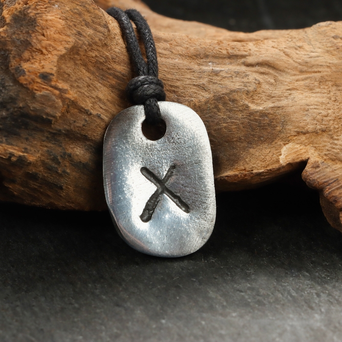 Амулет Амулет "Скандинавские Руны", руна ГЕБО, 21х29мм, металлический