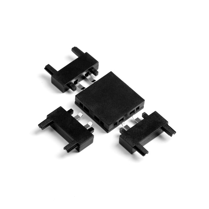 Коннектор ультратонкий т-образный черный 4,6х3,6х0,6 см