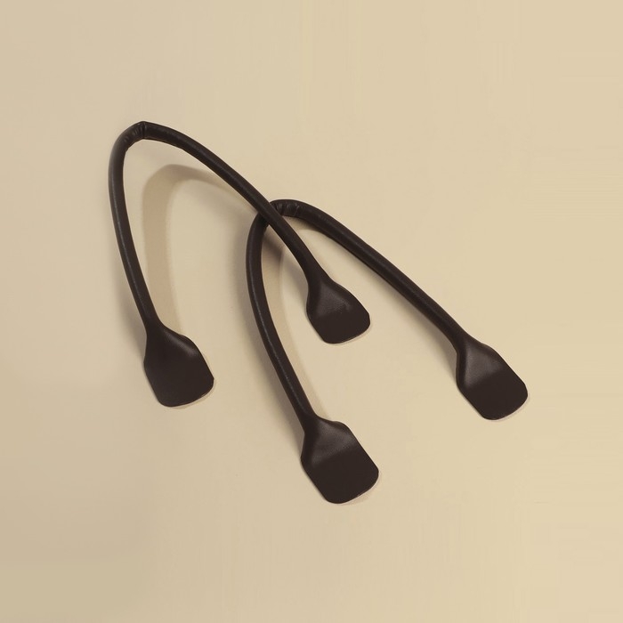 Ручки для сумки, пара, 44 &plusmn; 1 &times; 1 см, цвет коричневый