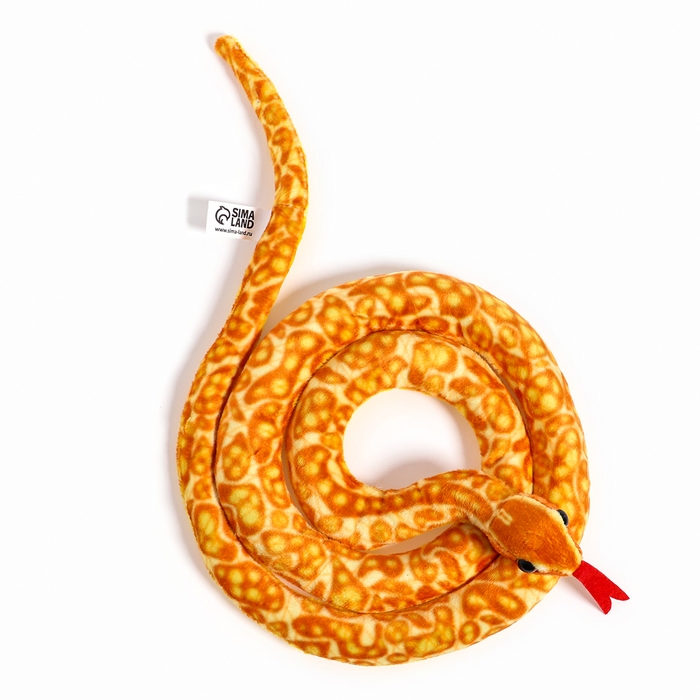Мягкая игрушка «Змея», 108 см, цвет оранжевый, жёлтый Мягкая игрушка «Змея», 108 см, цвет оранжевый, жёлтый