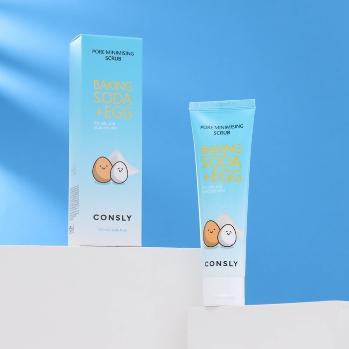Скраб для лица Consly, с содой и яичным белком, 120 мл