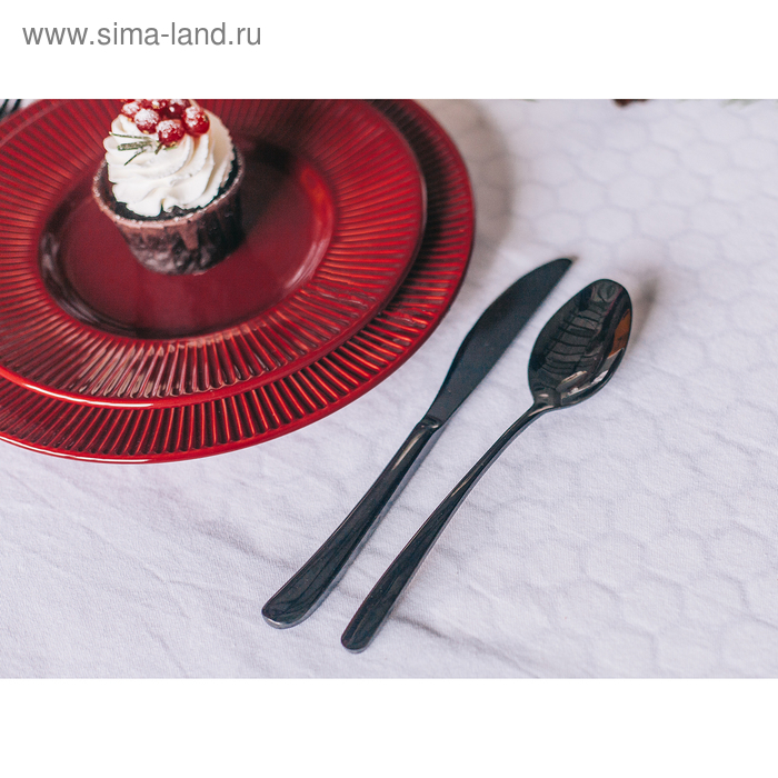 Столовые приборы из нержавеющей стали Magistro &laquo;Эсквайр&raquo;, 4 предмета, цвет чёрный