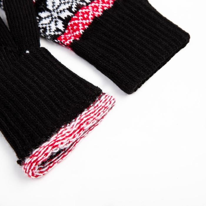 Перчатки женские, цвет чёрный, размер 18