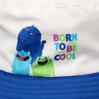 Панама детская для мальчика &laquo;Монстрики&raquo;, цвет белый, р-р 54