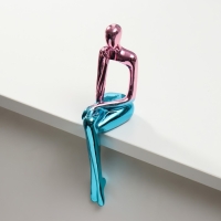 Сувенир полистоун "Задумчивый человек" розово-голубой 5х8.5х21 см Сувенир полистоун "Задумчивый человек" розово-голубой 5х8.5х21 см