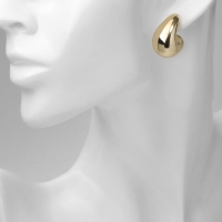 Серьги пластик &laquo;Капля&raquo; структура мини, цвет золото