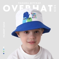 Панама детская для мальчика &laquo;Монстрики&raquo;, цвет белый, р-р 54