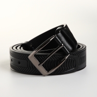 Ремень мужской «Великан», ширина 4 см, винт, пряжка металл, цвет чёрный Ремень мужской «Великан», ширина 4 см, винт, пряжка металл, цвет чёрный