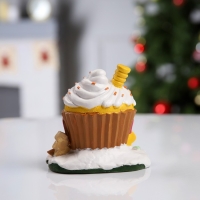 Светодиодная фигура &laquo;Сладкий домик&raquo; 13 &times; 12 &times; 9 см, полистоун, батарейки LR44х2 (в комплекте), свечение тёплое белое