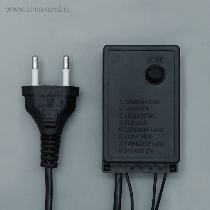 Гирлянда «Нить» 20 м с насадками «Шарики 1.5 см», IP44, тёмная нить, 200 LED, свечение красное, 8 режимов, 220 В Гирлянда «Нить» 20 м с насадками «Шарики 1.5 см», IP44, тёмная нить, 200 LED, свечение красное, 8 режимов, 220 В