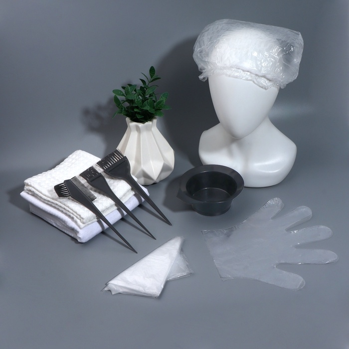 Набор д/окрашивания 7 пр пластик 30,8*25,6*6 см черн подлож QF