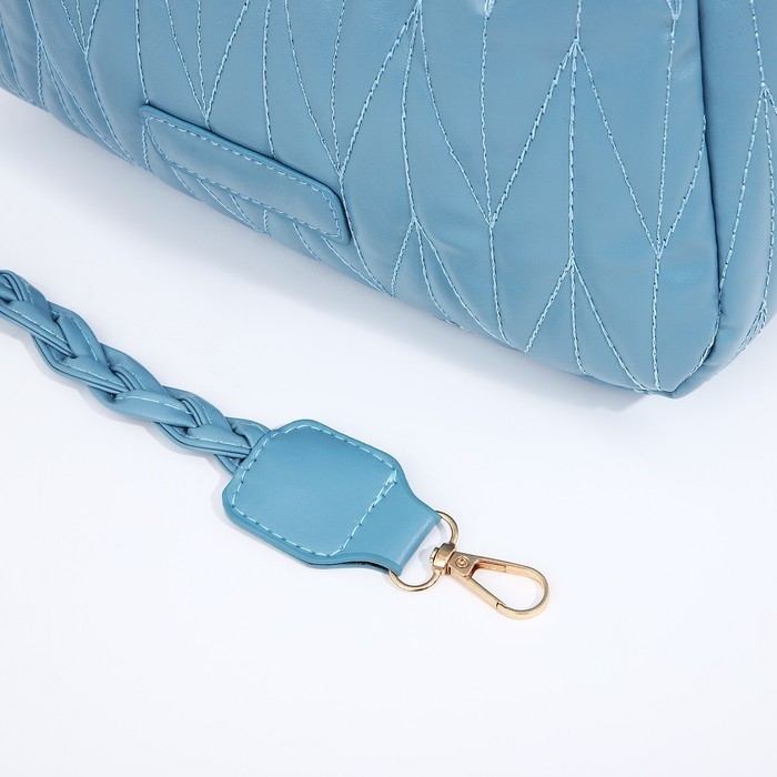 Сумка кросс-боди на молнии, цвет голубой