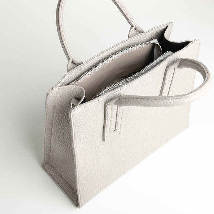 Сумка женская на молнии, TEXTURA, средний размер, цвет серый Сумка женская на молнии, TEXTURA, средний размер, цвет серый