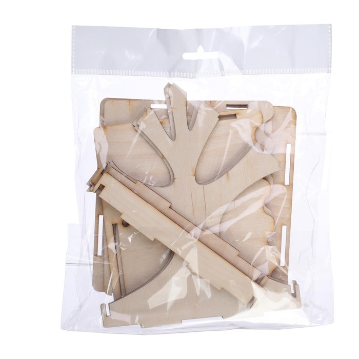 Деревянная кормушка-конструктор для птиц &laquo;Дерево&raquo; своими руками, 14.5 &times; 14.5 &times; 18 см, Greengo