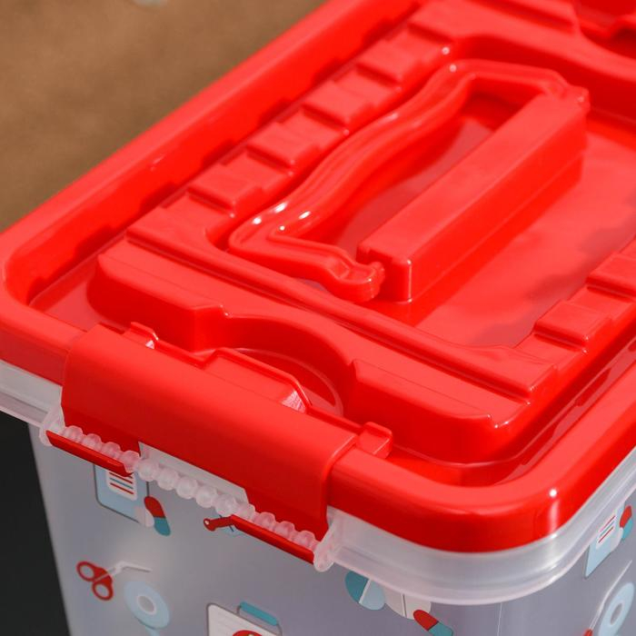 Аптечка &laquo;Доктор+&raquo;, 4 л, прямоугольная, рисунок МИКС