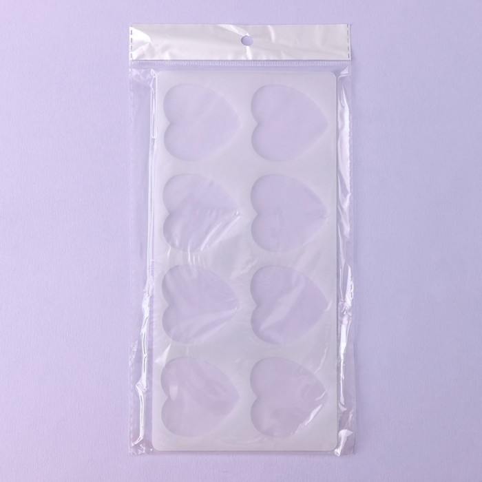 Форма для шоколада &laquo;Сердечки&raquo;, силикон, 8 ячеек, 23,5&times;11,5&times;0,3 см, цвет прозрачный