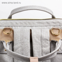 Сумка рюкзак для мамы и малыша с термокарманом, термосумка - портфель, цвет серый/зеленый Сумка рюкзак для мамы и малыша с термокарманом, термосумка - портфель, цвет серый/зеленый