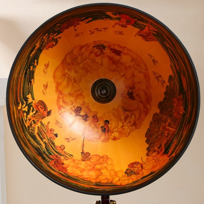 Глобус бар декоративный "Винтажная карта" узорные ножки 60,4х60,4х104 см