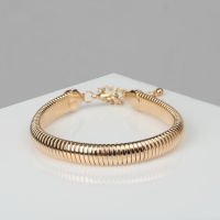 Браслет металл &laquo;Рельеф&raquo; узкий, 26 см, цвет золото