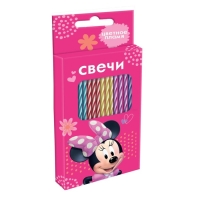 Набор свечей в торт 6 штук, с цветным пламенем, Минни Маус Набор свечей в торт 6 штук, с цветным пламенем, Минни Маус