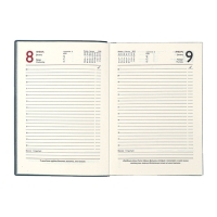 Ежедневник датир 2025г А6+ 176л ESCALADA, мяг обл, иск кожа, бл тис, тон бл 70г/м2, серый