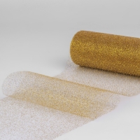 Фатин с глиттером, 15 см, 11 &plusmn; 1 г/кв.м, 9 &plusmn; 0,5 м, цвет золотой №05