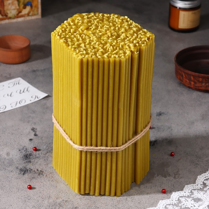 Свечи церковные медовые №60, упаковка 2кг, парафин + медовое масло Свечи церковные медовые №60, упаковка 2кг, парафин + медовое масло