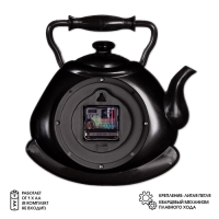 Часы настенные интерьерные для кухни "Чайник", бесшумные, 27 х 28.5 см, черные, АА Часы настенные интерьерные для кухни "Чайник", бесшумные, 27 х 28.5 см, черные, АА