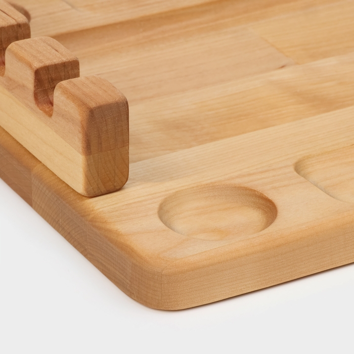 Доска для подачи шашлыка Adelica «3 шампура», 30×24×1,8 см, массив берёзы Доска для подачи шашлыка Adelica «3 шампура», 30×24×1,8 см, массив берёзы