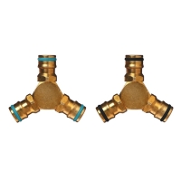 Тройник, быстросъёмное соединение, латунь, Greengo