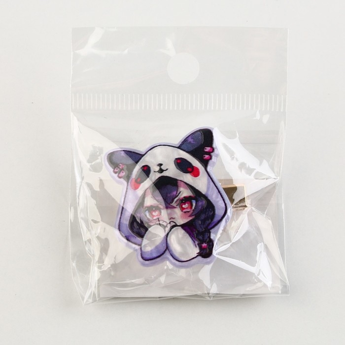 Заколка для волос светящаяся &laquo;Милашка Чиби&raquo;, 3 х 3 см