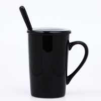 Кружка &laquo;Настоящему 100% мужчине&raquo;, 420 мл, с ложкой и крышкой