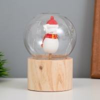 Ночник &laquo;Шар-снеговик&raquo; LED 3хAG10 шар 8см 6,5х6,5х11,5см