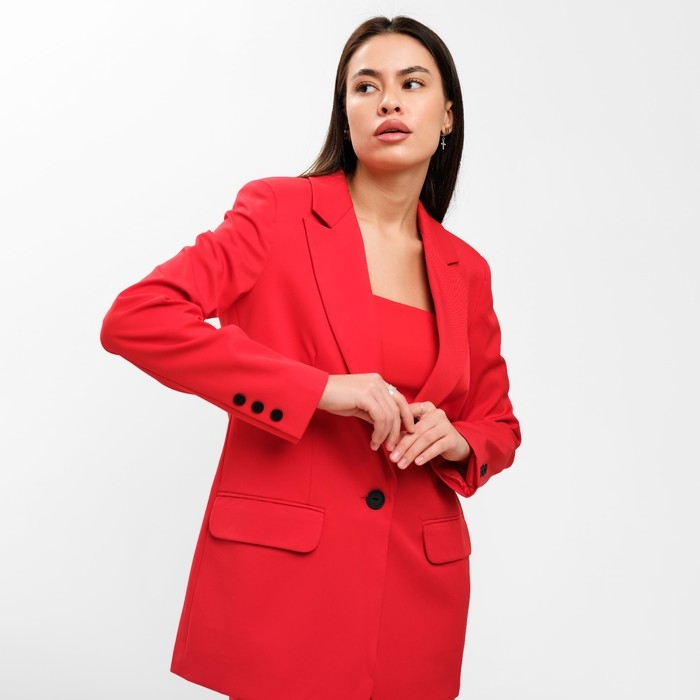 Пиджак женский однобортный MIST р. 46, красный Пиджак женский однобортный MIST р. 46, красный