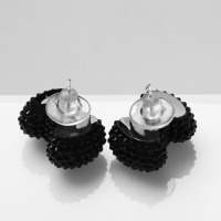 Серьги пластик &laquo;Карамель&raquo; бант, цвет чёрный