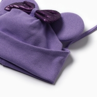 Шапка детская Мышка, цвет сиреневый, размер 46-50