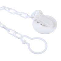 Держатель для соски - пустышки &laquo;Люблю молоко&raquo;, на цепочке, цвет белый