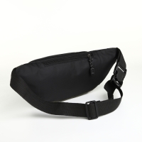 Поясная сумка на молнии, 3 наружных кармана, цвет зелёный/чёрный