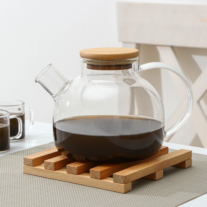 Подставка под горячее Доляна, решётка, 15&times;15&times;2 см, массив бук