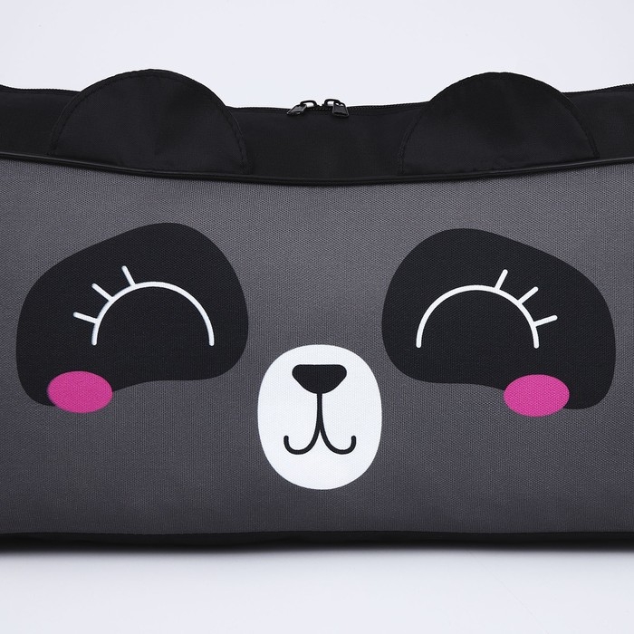 Сумка детская спортивная для девочки &laquo;Панда с ушками&raquo;, 40х21х24 см, цвет чёрный