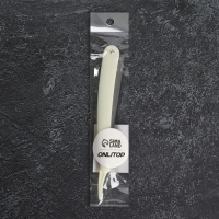 Опасная бритва, шаветт, без лезвия, 24 &times; 2,5 &times; 1,3 см, пластиковая, цвет белый/серебристый